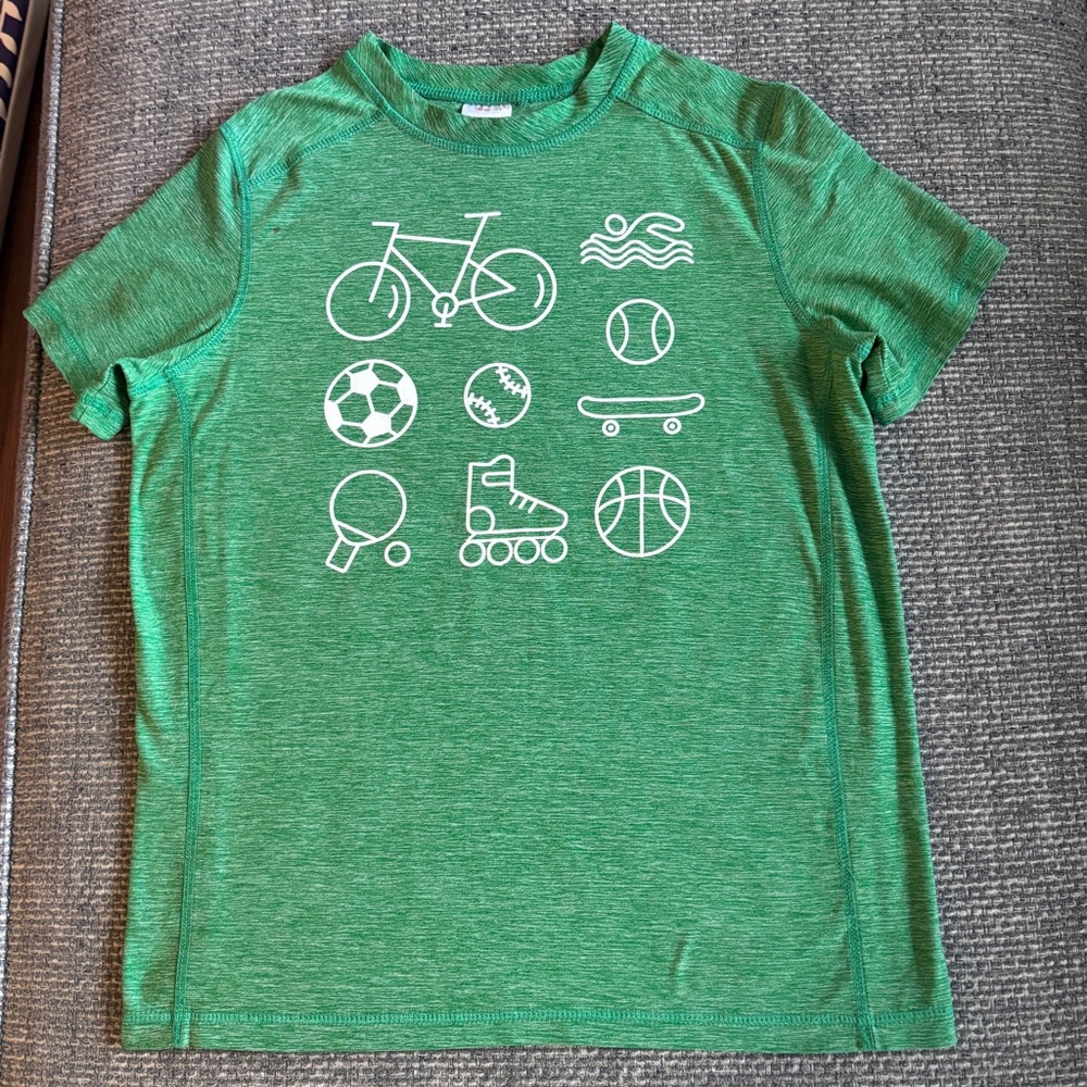 Hanna Andersson Made for Sun UV Graphic Tee | Green | Size 8 (130)
